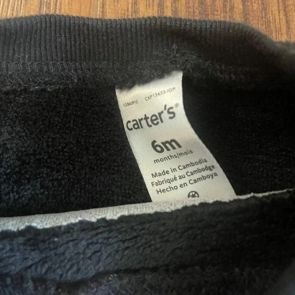 Carter's 6 Months "Flawless" Black & Gold Outfit, Sweater & Leggings - Picture 4 of 4